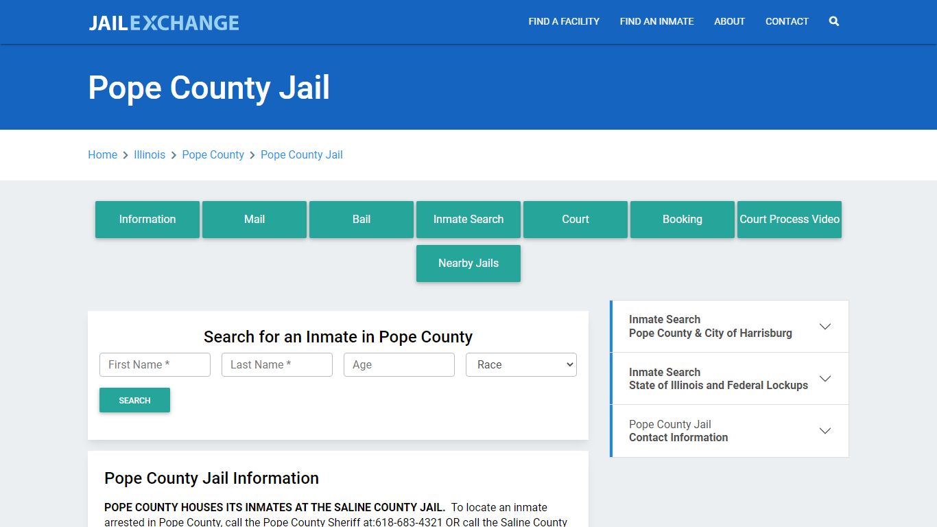 Pope County Jail Roster Lookup, IL, Inmate Search - Jail Exchange